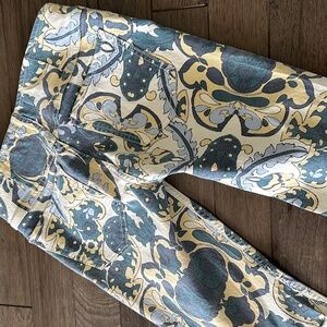 Free People printed flair jeans